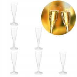 Jednorazowe kieliszki do szampana plastikowe 6szt - 2