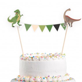 Topper dekoracja na tort baner dinozaury T-rex - 1
