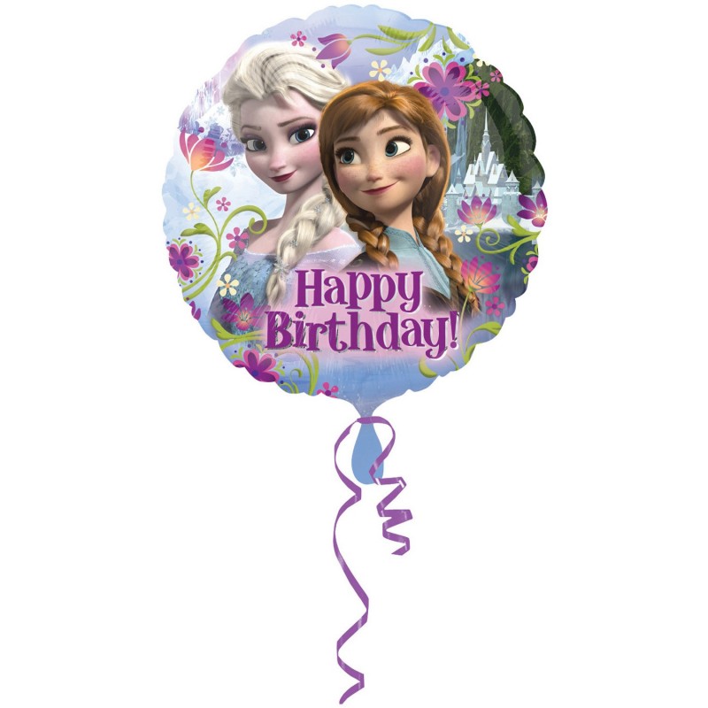 Balon foliowy urodzinowy Kraina Lodu Anna Elsa - 1