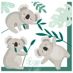 Serwetki papierowe jednorazowe miś koala rośliny - 1