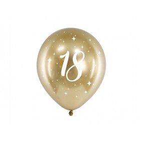Balony lateksowe z nadrukiem 18 urodzinowe 6szt - 1