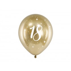 Balony lateksowe z nadrukiem 18 urodzinowe 6szt