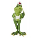 Figurka żaba zielona pielęgniarka ceramiczna 20cm - 1