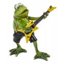 Figurka żaba z gitarą  ozdobna ceramiczna 16cm - 1