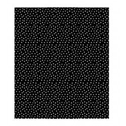 Papier ozdobny czarny w białe kropki 68,5x100cm