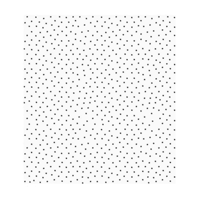 Papier ozdobny biały w czarne gwiazdki 68,5x100cm - 1