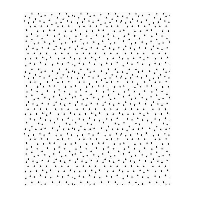 Papier ozdobny biały w czarne krople 68,5x100cm - 1