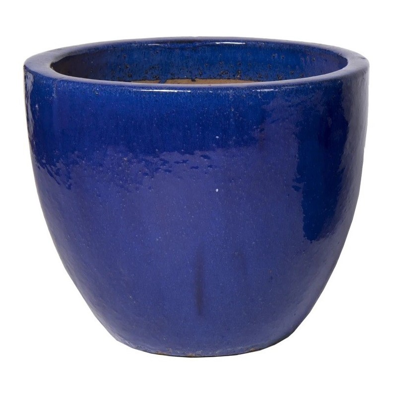 Donica Glazed Egg Pot niebieska D60/H52 - 1
