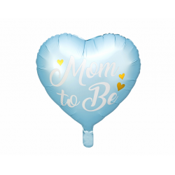 Balon foliowy serce baby shower niebieski pastel
