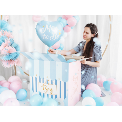 Balon foliowy baby shower niebieski dekoracja na hel - 2