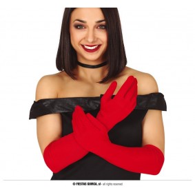 Rękawiczki czerwone 45cm - 1