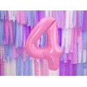 Balon foliowy cyfra 4 różowa urodzinowa dekoracja - 2
