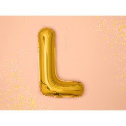 Balon foliowy litera L złota do napisów balonowych - 2