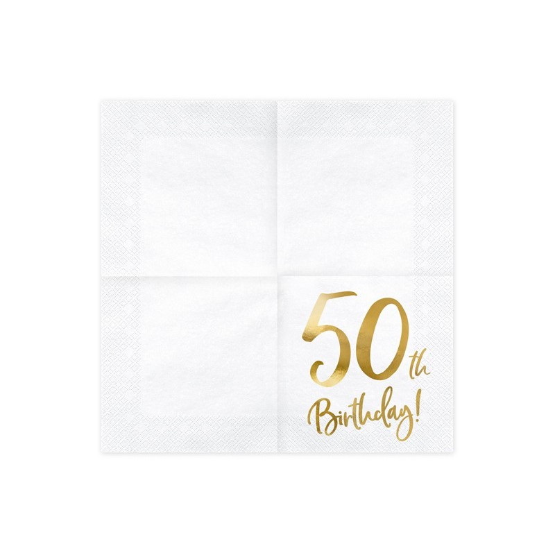 Serwetki papierowe jednorazowe urodzinowe 50 20szt - 2