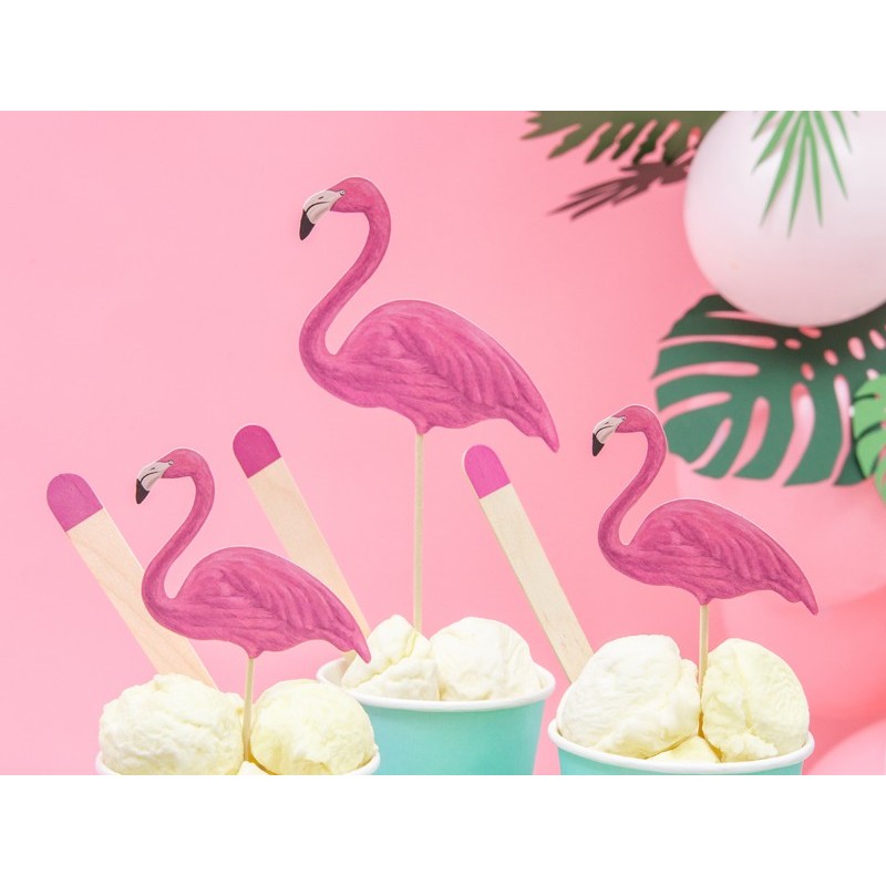 Toppery pikkery pik różowe Aloha flamingi różowe - 3