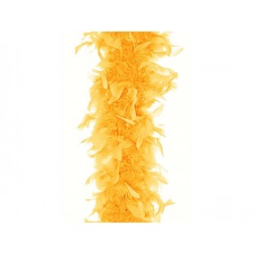 Boa szalik z piór żółty 180cm - 1