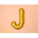 Balon foliowy litera J złota mała do napisów - 2