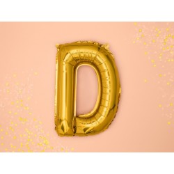 Balon foliowy litera D złota do napisów balonowych - 6