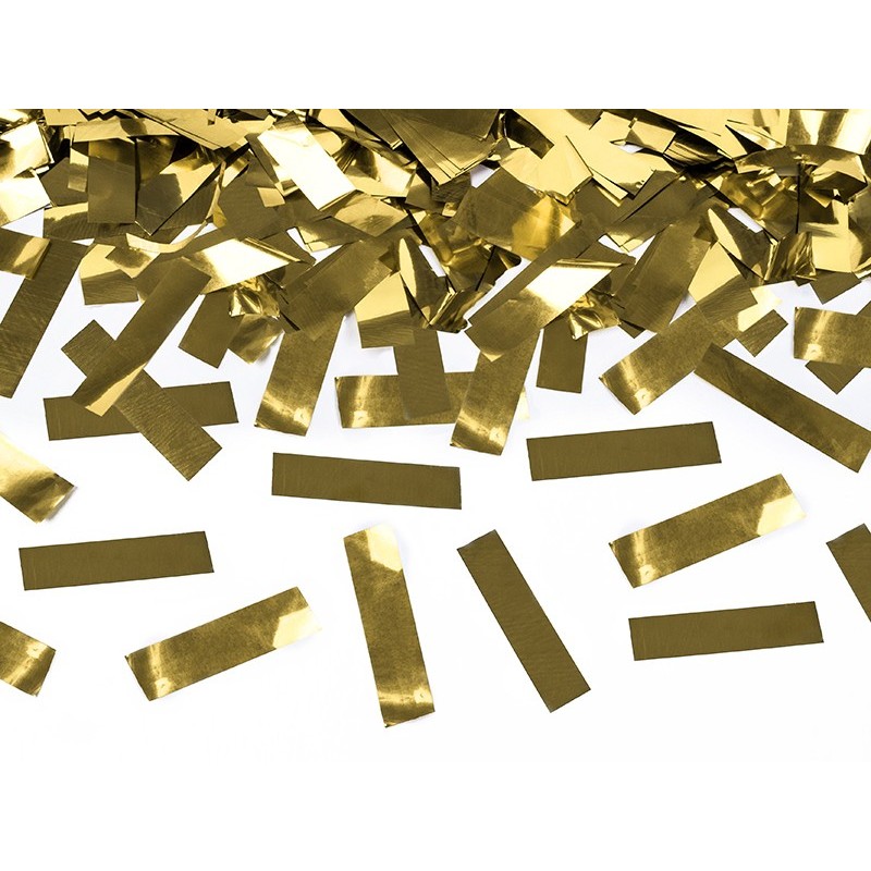 Tuba strzelająca złote metaliczne konfetti 60 cm - 3