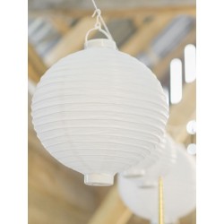 Lampion papierowy ogrodowy biały 30cm - 3
