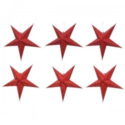 Gwiazda wisząca dekoracja ledowa czerwona 60 cm