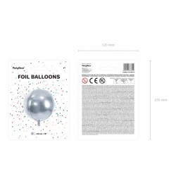 Balon foliowy 16"orbz kula srebrna 40cm - 3