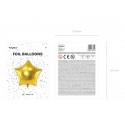 Balon foliowy 19 gwiazdka złota - 2