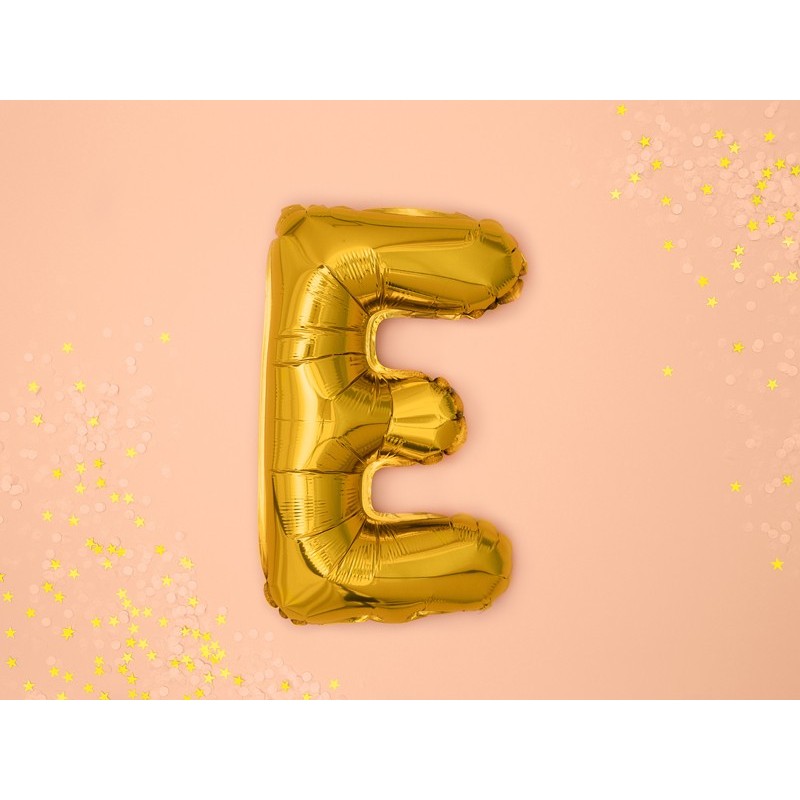 Balon foliowy litera E złota do napisów balonowych - 4
