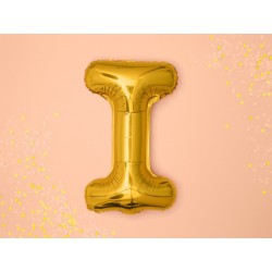 Balon foliowy litera I złota do napisów balonowych - 4