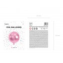 Balon foliowy kula jasny różowy - 4