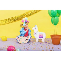 Piniata urodzinowa lama kolorowa pastelowa 1szt - 3