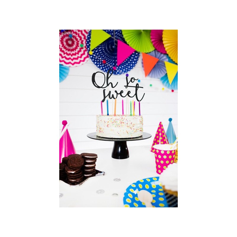 Świeczki urodzinowe na tort kolorowe neonowe - 3