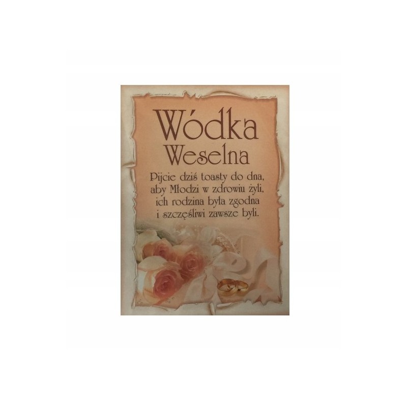 Etykieta samoprzylepna na alkohol złota kremowa - 1