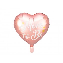 Balon foliowy różowy na hel Baby Shower serce 35cm - 4