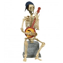 Tańczący halloweenowy szkielet banjo interaktywny