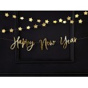Baner Girlanda Happy New Year złota wiszący napis na sylwestra - 3