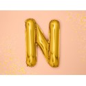 Balon foliowy litera N złota mała do napisów - 2