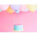 Świeczki urodzinowe na tort zakręcone pastelowe - 3