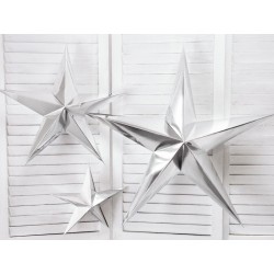 Gwiazda papierowa srebrna 45cm - 4