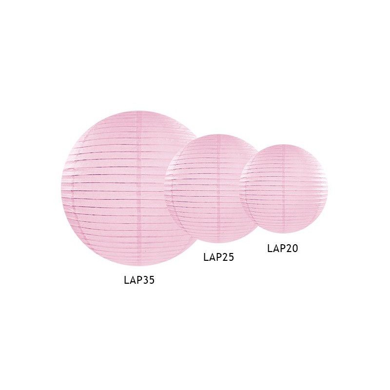 Lampion papierowy różowy dekoracja ozdoba 20cm - 2