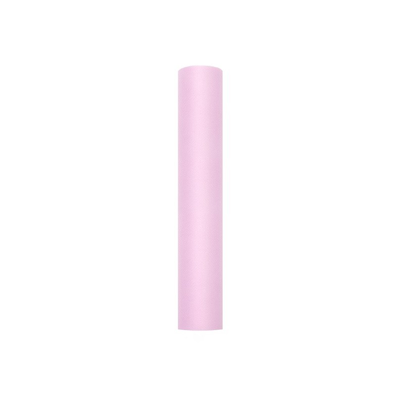 Tiul na rolce jasny różowy dekoracyjny materiał 9m - 2