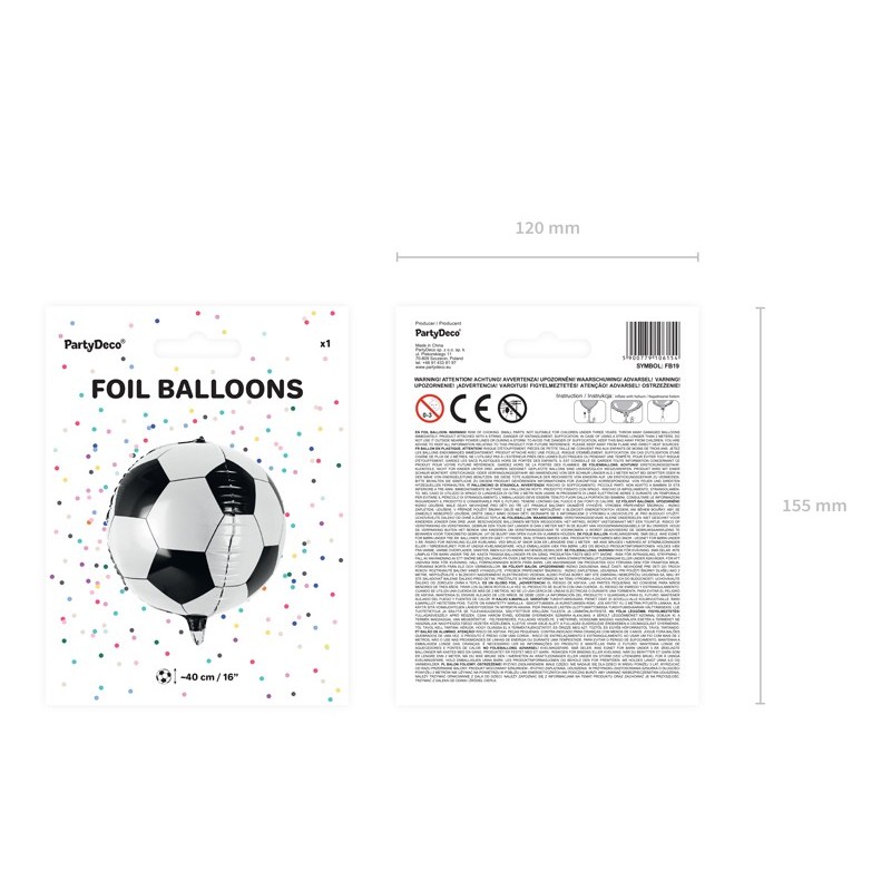Balon foliowy kula piłka nożna sport piłkarze - 3