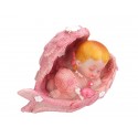 Figurka dziewczynka Aniołek różowy 6,5cm - 2