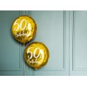 Balon foliowy 50 urodziny dekoracja ozdoba złota - 3