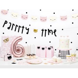Świeczki na tort urodzinowe kotek różowy biały - 4