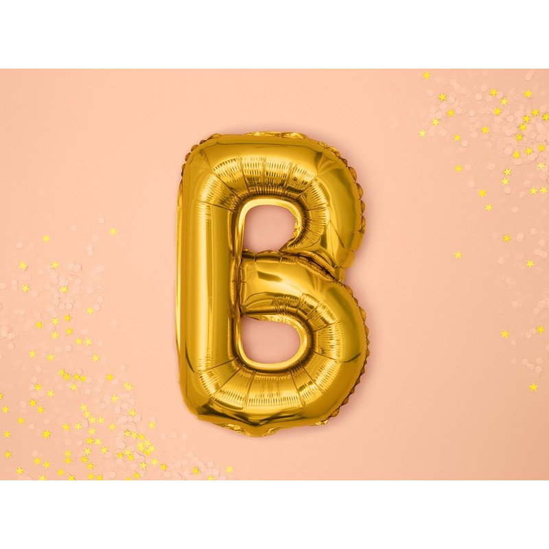 Balon foliowy litera B złota do napisów balonowych - 3