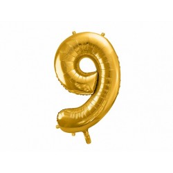 Duża cyfra 9 balon foliowy urodzinowy dekoracyjny