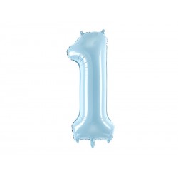 Duża niebieska cyfra 1 balon foliowy dekoracyjny