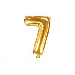 Balon foliowy cyfra 7 złoty urodziny dekoracja - 1