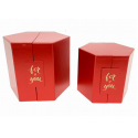 Flowerbox 6-kątny czerwony 18x18x21cm - 1